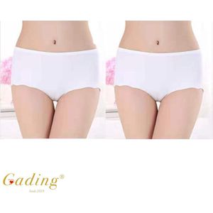 Gading® zomer ondergoed 2 PACK dames onderbroeken slip - wit  - XL