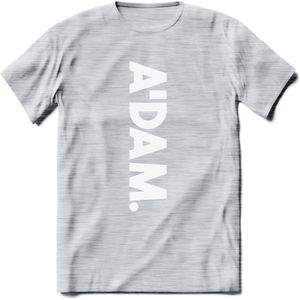 A'Dam Amsterdam T-Shirt | Souvenirs Holland Kleding | Dames / Heren / Unisex Koningsdag shirt | Grappig Nederland Fiets Land Cadeau | - Licht Grijs - Gemaleerd - XL