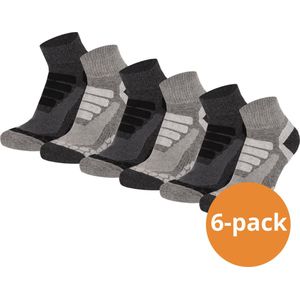Xtreme Wandelsokken Quarter - Lage hiking sokken - 6 paar - Multi Grey - Maat 35/38