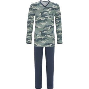 Ringella heren pyjama met V-hals  - 56  - Groen