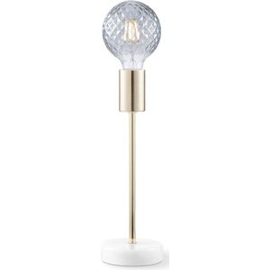 Home Sweet Home - Moderne tafellamp Cava - Brons - 10/10/38cm - bedlampje - voor E27 lichtbron - gemaakt van Marmer en metaal