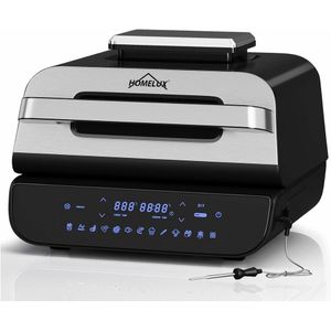 Homelux luxe airfryer - 2-in-1 Grill & Hetelucht Friteuse - Smart - 5.9 LITER - temperatuursensor 60 minuten timer - 12 voorgeprogrammeerde programma's