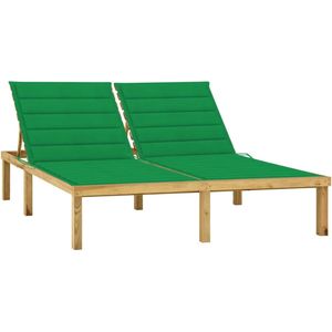 The Living Store Loungebed Tuin - 200 x 138 cm - Grenenhout
