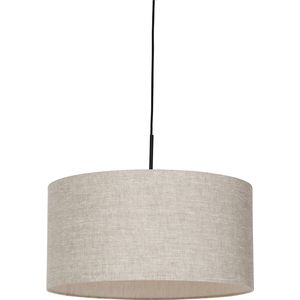 QAZQA combi - Moderne Hanglamp met kap - 1 lichts - Ø 500 mm - Beige - Woonkamer | Slaapkamer | Keuken