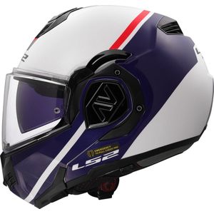 LS2 FF906 Advant systeemhelm Swipe wit blauw XXXL