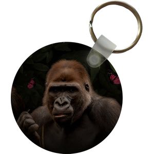 Sleutelhanger - Vlinders - Aap - Jungle - Plastic - Rond - Uitdeelcadeautjes