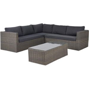 Loungeset Aberdeen II - 4-delig - Wicker - Kubu