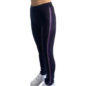 FINE WOMAN® Dames Legging Hoge Taille 33077 XL/XXL donkerblauw/paars