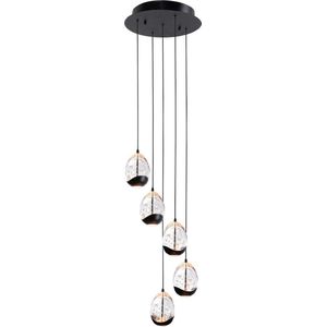 Highlight hanglamp Clear Egg rond 5L - zwart