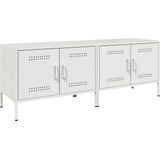 vidaXL - Tv-meubelen - 2 - st - 68x39x50,5 - cm - staal - wit