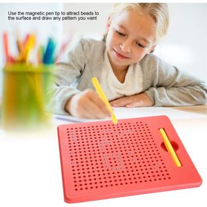 Magnetische tekentafel Tekentafel met pen Stalen bal Tablet Educatief speelgoed Cadeaus voor kinderen (rood)
