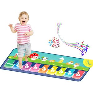 Pumpify Dansmat – Pianomat – Muziekmat – Speelmat - Boerderij Dansmat – Speelgoed - 1 jaar - 2 jaar - 3 jaar - Voor Kinderen - Voor Jongens - Voor Meisjes - 100x40 cm