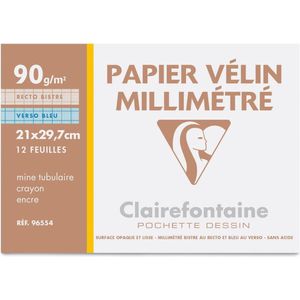 Clairefontaine A4 Velijn Ruitjespapier – 12 stuks