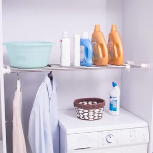 Verstelbare kast organizer doe-het-zelf opbergrek - kledinghanger ruimtebesparende scheidingswand planken uitbreidbaar 50-80 cm zonder boren - ivoor