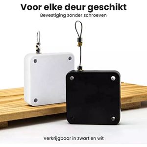 Dranger / Deur sluiter - Zelfsluitende Deur - Stikkerklevend - past op elke deur - wit