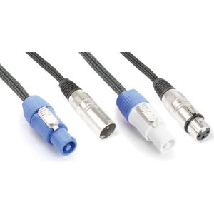 Combikabel – PD Connex ADP015 combikabel voor o.a. actieve speakers, 1,5 meter. Twee kabels in één!