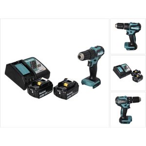 Makita DHP 483 RF accu klopboormachine 18 V 40 Nm borstelloos + 2x accu 3.0 Ah + lader