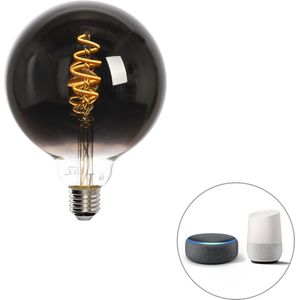 LUEDD Smart E27 LED lamp G125 zwart 4W 60 lm 1800-3000K