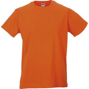 Russell Heren Slank T-Shirt met korte mouwen (Oranje)