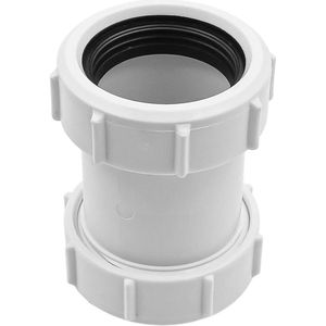 Rechte Buisconnector 40mm PVC Compressie Verbindingsstuk Koppeling Geschikt voor 1/2"" Bad Afvoer Buisverbinding
