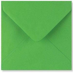 Groene enveloppen 13x13 cm 100 stuks