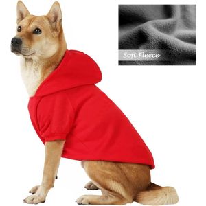 Hondenhoodie Effen Pullover Fleece Grote Hond Warme Hondentrui Modieus Sportshirt Middelgrote Hond