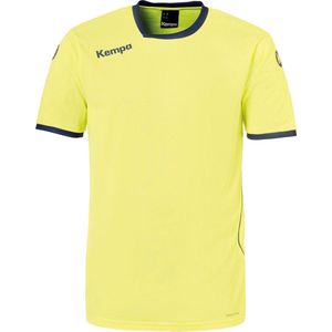 Kempa Curve Sportshirt - Maat 128  - Unisex - geel/blauw