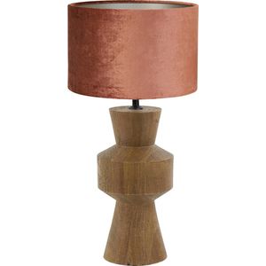 Light and Living tafellamp - rood - hout - SS10299