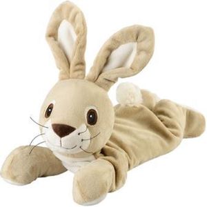 Warmies Magnetron warmte knuffel konijn/haas beige 35 cm - Heatpack/coldpack - lavendel geur - konijnen/hazen knuffels