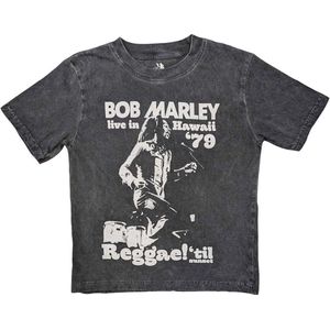 Bob Marley - Hawaii Snow Wash Kinder T-shirt - Kids tm 4 jaar - Grijs