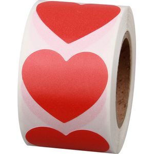 300 Rode Hartjes Stickers 2,5 bij 2,2cm Valentijn Cadeautje voor Hem Haar Mannen Vrouw