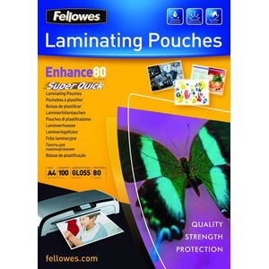 Fellowes lamineerhoezen Enhance A4 - glanzend - 80 micron - 100 stuks