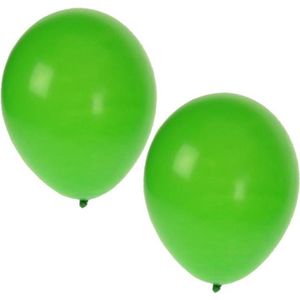 Bellatio Decorations ballonnen - 30 stuks - groen - 27 cm - helium of lucht - verjaardag / versiering