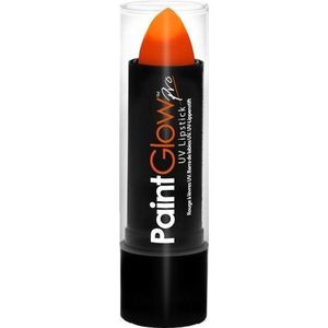 Neon oranje matte UV lippenstift/lipstick -  Lichtgevende glow in the dark/blacklight - Schmink/make-up oranje thema