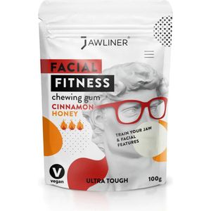 Jawliner Fitness Kauwgom Cinnamon Honey - Kaak Trainer voor Kaakspier Oefeningen - Strakke kaaklijn