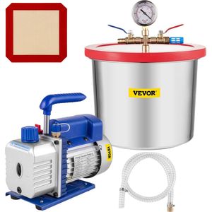 Vacuümpomp - Vacuümpomp Air Conditioner - Vacuümkamer - Vacuümkamer met Pomp - Koelgereedschap - Air Conditioning Pomp - 3CFM - 5 Gallons - Auto Onderhoud