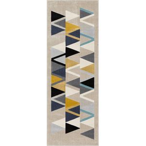 SURYA Vloerkleed - Hal- Slaapkamer - Modern Scandinavisch Loper Gang DELANEY - Meerkleurig/Grijs - 80x220 cm