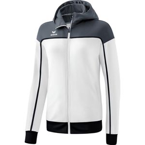 Erima Change Trainingsjack Met Capuchon Dames - Wit / Slate Grey / Zwart | Maat: 44