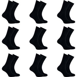 Teckel basic | Zwarte heren sokken | Maat 40-46 | 9 paar