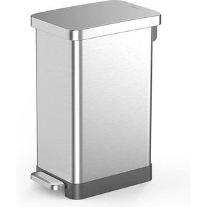 50L RVS Handsfree Prullenbak met Softclose Deksel - Perfect voor Keuken en Kantoor