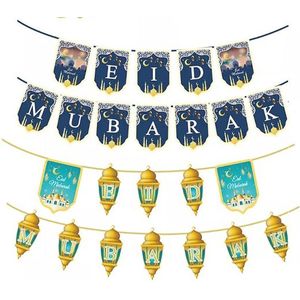 Eid mubarak - Suikerfeest - Eid Mubarak decoratie - versiering Eid Mubarak - slingers