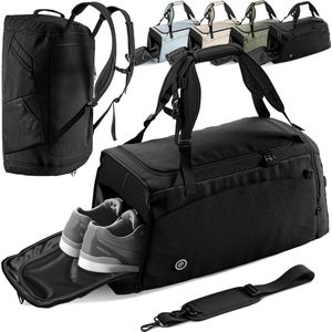 Gymbag Sporttas 40L / 60L - Trainingstas met Schoenencompartiment - Sportrugzak Fitness Tas - Weekender Zwemtas Heren