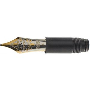 Visconti – penpunt voor vulpen - Large 23kt Pd 950 Two-Tone Palladium Black Feeder - Fijn