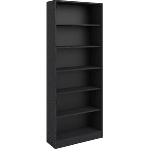 Boekenkast Hobby 198 cm-5 legplanken-zwart