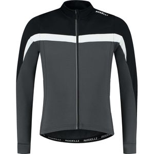 Rogelli Course Fietsshirt - Lange Mouwen - Heren - Zwart, Grijs, Wit - Maat L