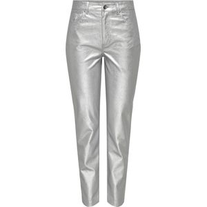 Only Broek Onlemily Hw Str Ank Faux Metal Cc P 15325113 Silver Dames Maat - W32 X L32