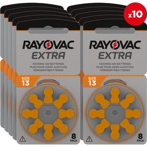 Rayovac 13 - PR48 Extra - 8 pack - 10 pakjes - 80 batterijen