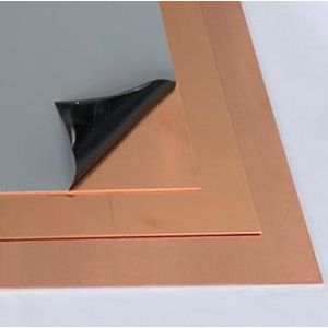 Koper vlakke plaat - 2mm, 750x500mm