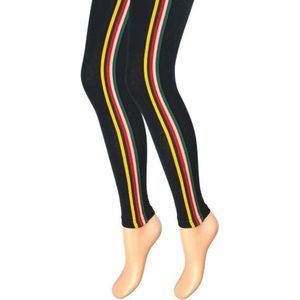 Kinderlegging - Zwart - Multicolor streep - Maat 146-152