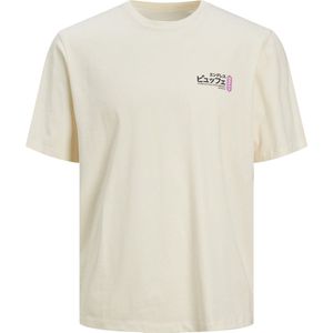 Jack & Jones T-shirt Jorrecipe Tee Ss Crew Neck Tg Ln 12254174 Buttercream Mannen Maat - XL